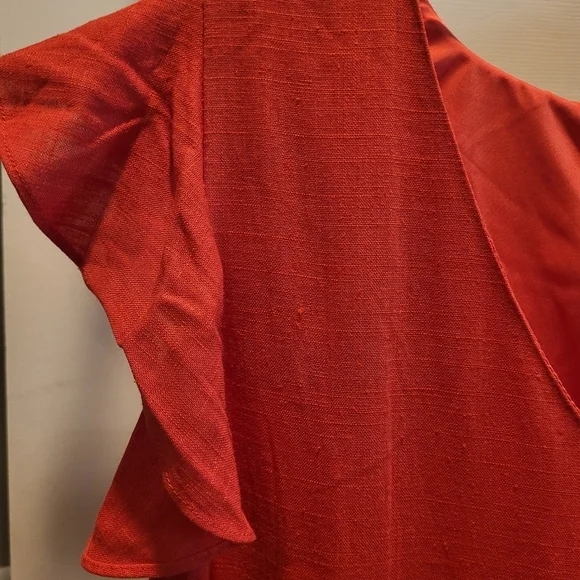 Sugarlips Babydoll Tiered Mini Dress in Great Tangerine Orange Color Size Large - Picture 3 of 6